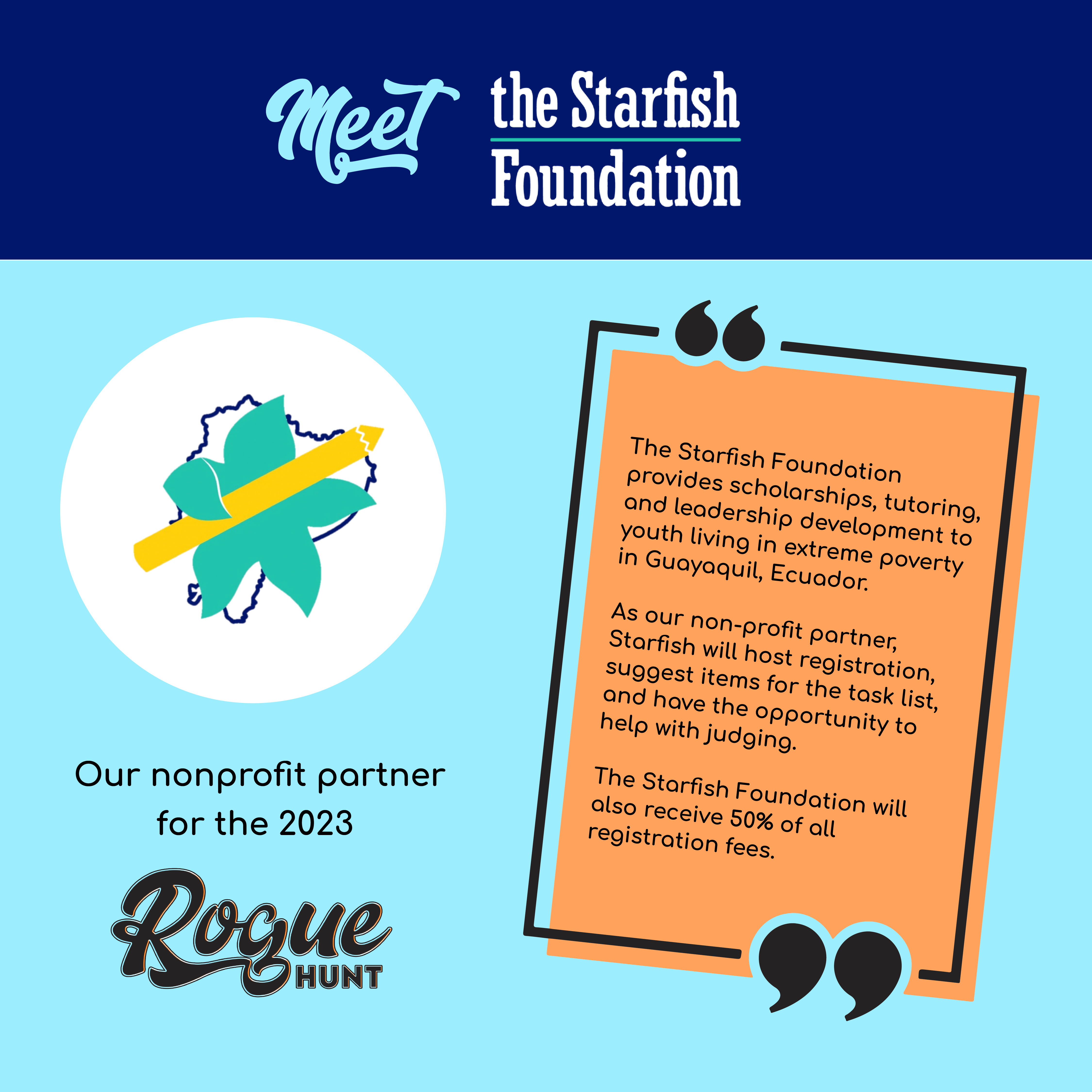 Announcing our Rogue Hunt Partners: The Starfish Foundation – The Rogue ...